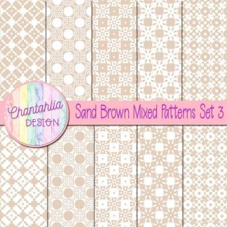 Free sand brown mixed patterns digital papers