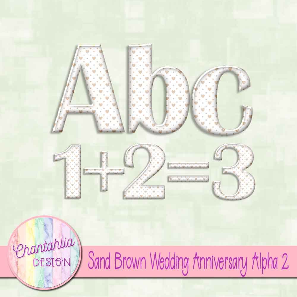 Free sand brown wedding anniversary alpha