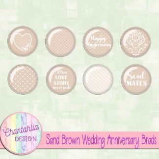 Free sand brown wedding anniversary brads