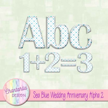 Free sea blue wedding anniversary alpha