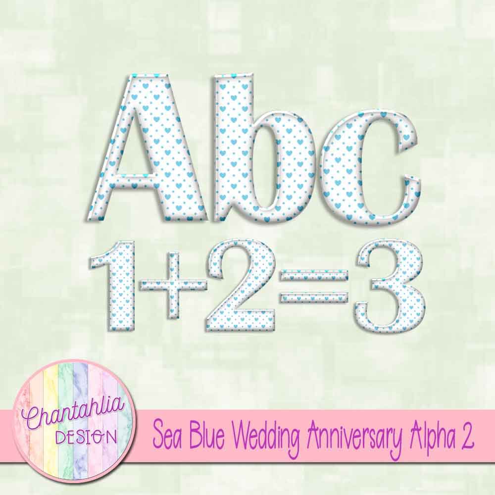 Free sea blue wedding anniversary alpha