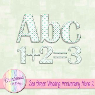 Free sea green wedding anniversary alpha