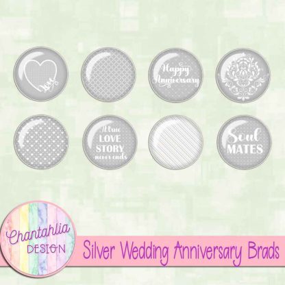 Free silver wedding anniversary brads