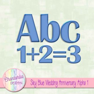 Free sky blue wedding anniversary alpha