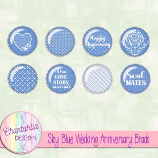 Free sky blue wedding anniversary brads
