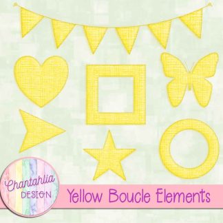 Free yellow boucle elements