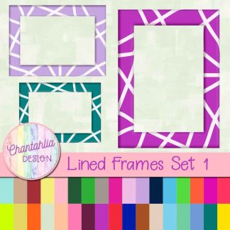 Free frame design elements featuring a lined design