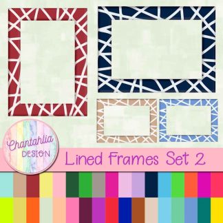 Free frame design elements featuring a lined design