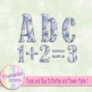 Free alpha in a Purple and Blue Butterflies and Flowers theme