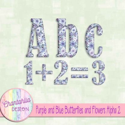 Free alpha in a Purple and Blue Butterflies and Flowers theme