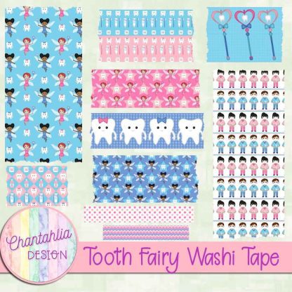 Free washi tape in a Tooth Fairy theme.