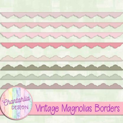 Free borders in a Vintage Magnolias theme