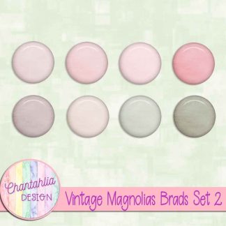 Free brads in a Vintage Magnolias theme