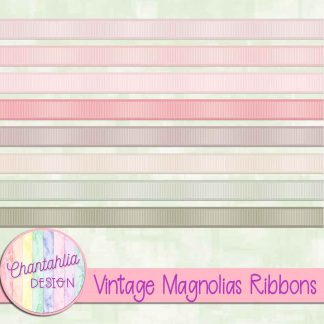 Free ribbons in a Vintage Magnolias theme