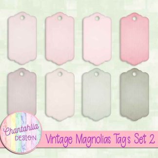 Free tags in a Vintage Magnolias theme