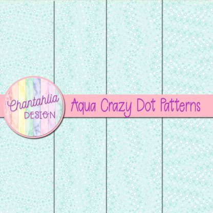 Free aqua crazy dots patterns digital papers