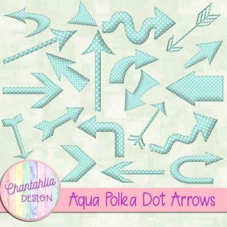 Free aqua polka dot arrows