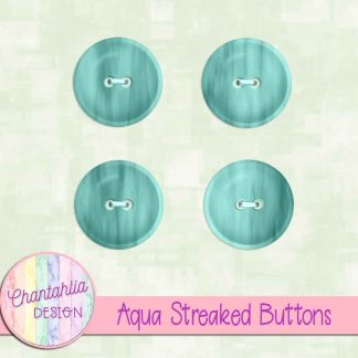 Free aqua streaked buttons