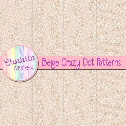 Free beige crazy dots patterns digital papers