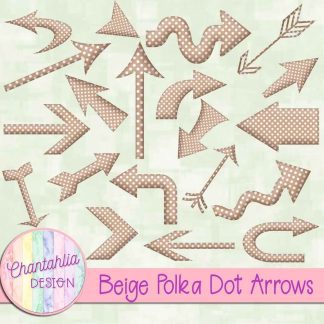 Free beige polka dot arrows