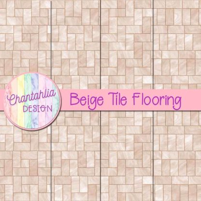 Free beige tile flooring digital papers