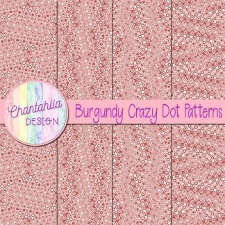 Free burgundy crazy dots patterns digital papers