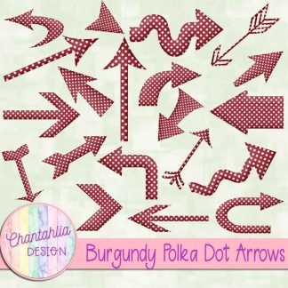 Free burgundy polka dot arrows