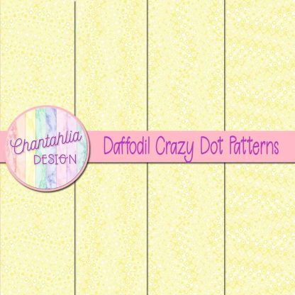 Free daffodil crazy dots patterns digital papers