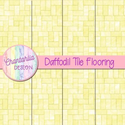 Free daffodil tile flooring digital papers