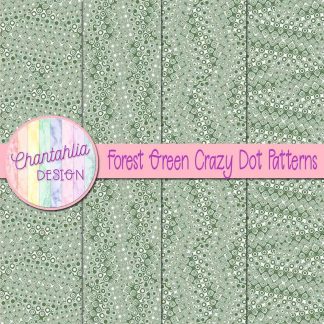 Free forest green crazy dots patterns digital papers