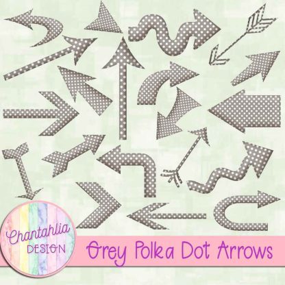 Free grey polka dot arrows