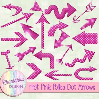 Free hot pink polka dot arrows