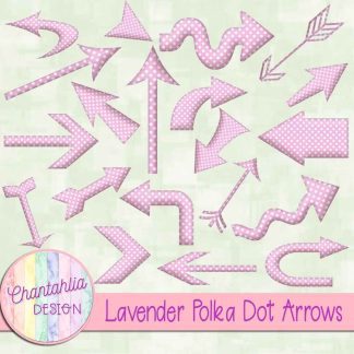 Free lavender polka dot arrows