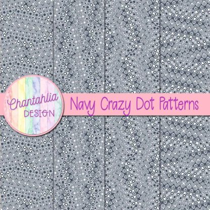 Free navy crazy dots patterns digital papers