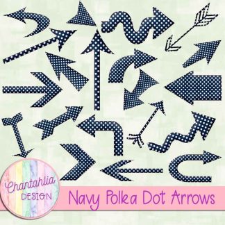 Free navy polka dot arrows