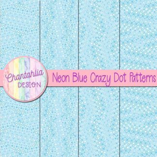 Free neon blue crazy dots patterns digital papers