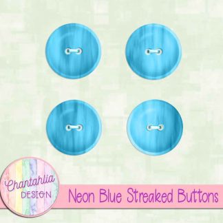 Free neon blue streaked buttons