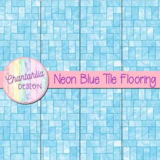 Free neon blue tile flooring digital papers