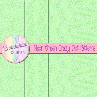 Free neon green crazy dots patterns digital papers