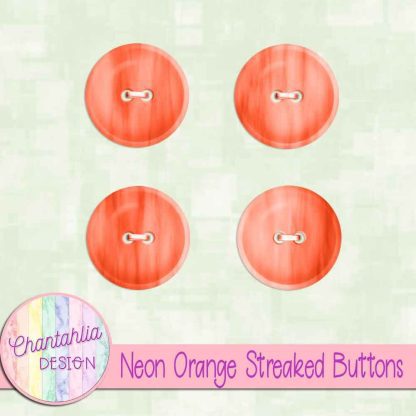Free neon orange streaked buttons