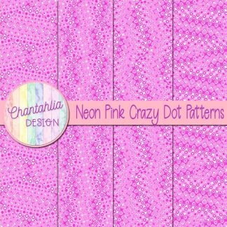 Free neon pink crazy dots patterns digital papers