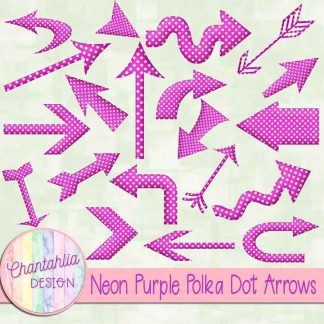 Free neon purple polka dot arrows