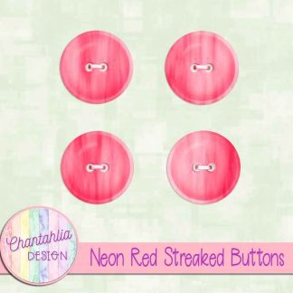 Free neon red streaked buttons