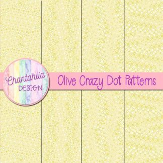 Free olive crazy dots patterns digital papers