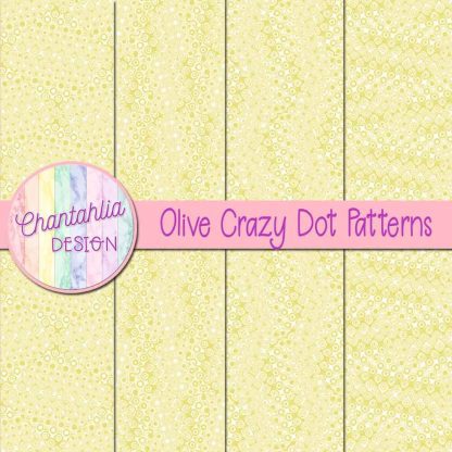 Free olive crazy dots patterns digital papers