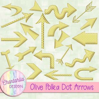 Free olive polka dot arrows