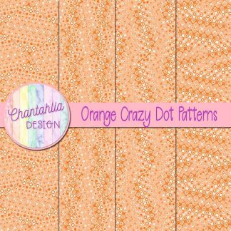 Free orange crazy dots patterns digital papers