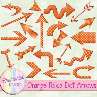 Free orange polka dot arrows