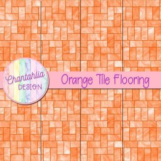 Free orange tile flooring digital papers