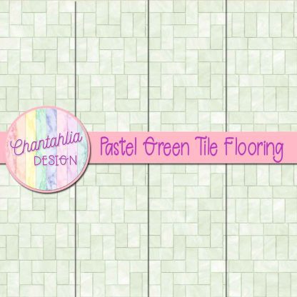 Free pastel green tile flooring digital papers